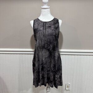Loveriche Gray Black Tie-Dye Dress with pockets – Size M